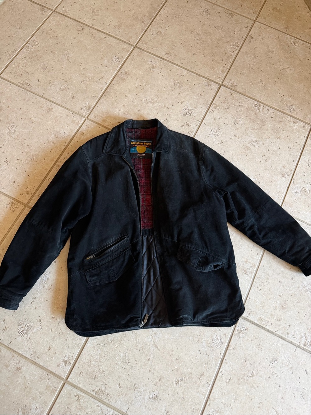 Leather Black Men’s Quilted-Lined Jacket